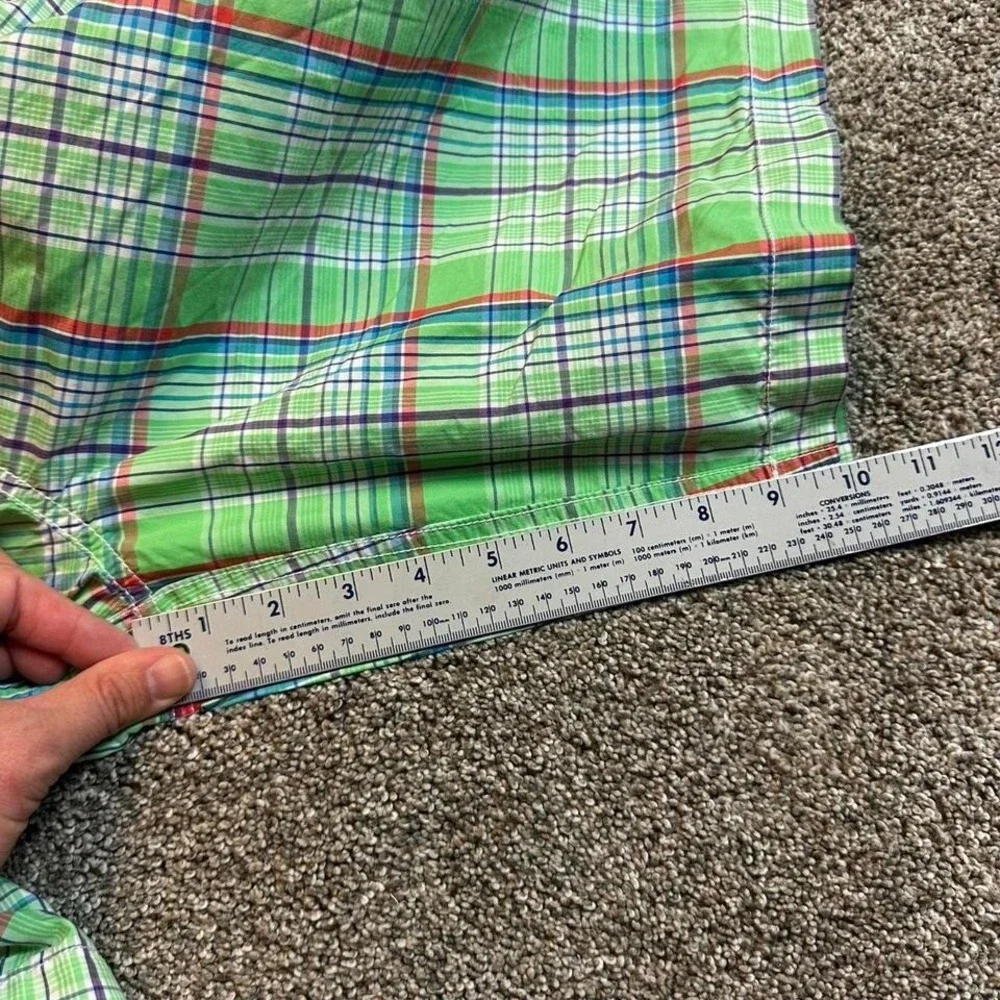 Vintage Polo Ralph Lauren green‎ plaid board shorts size 38